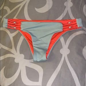 Reversible Blue and Orange Bikini Bottoms